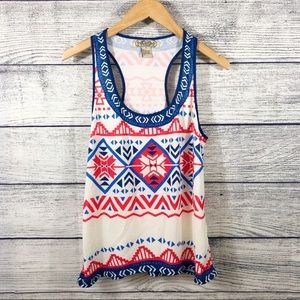 Flying Tomato Aztec print tank top Size medium